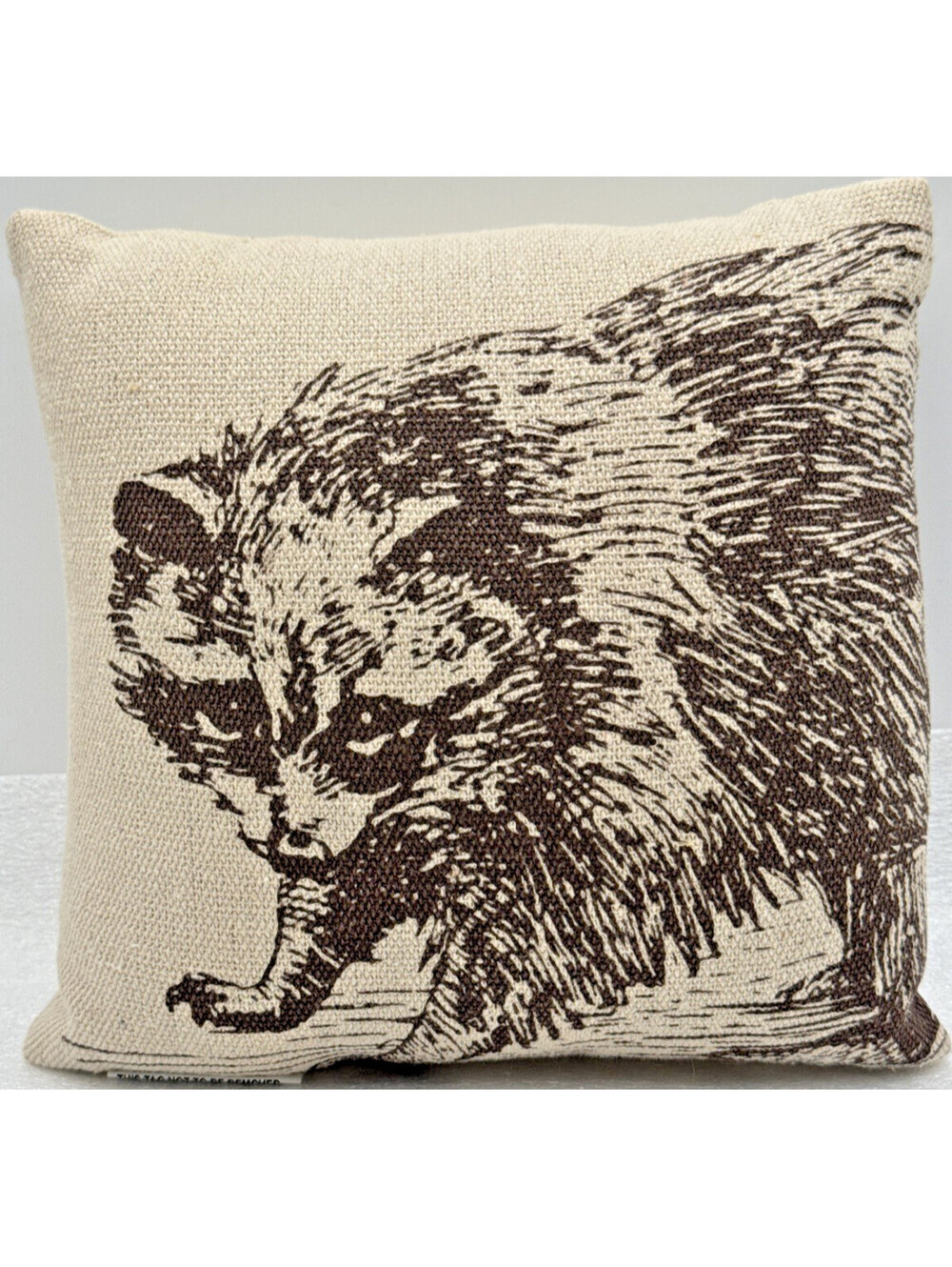 Primitives by Kathy 9” X 9” Raccoon Small Throw Pillow 2018 Made In India